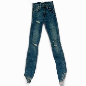 ZARA Trafaluc high rise ripped skinny Jeans